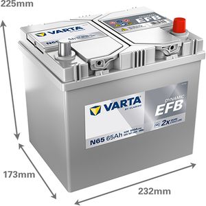 N65 Varta Dynamic EFB Start-Stop Car Battery 12V 65Ah (565501065) Type 005L